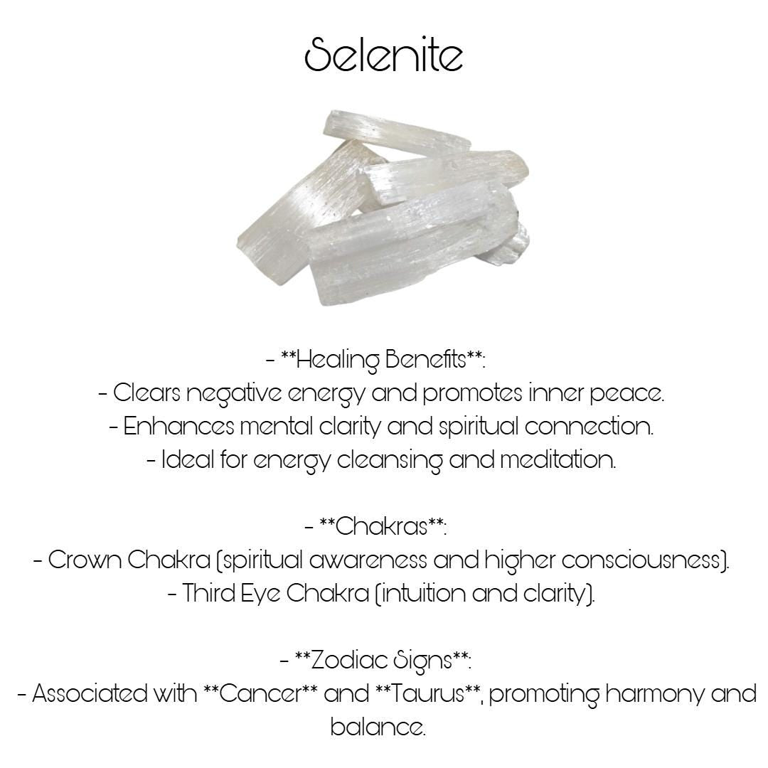 6mm Selenite and Hematite Bracelet - Unisex Healing Crystal Jewelry for Grounding and Energy Cleansing