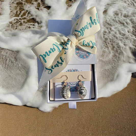 Handmade Natural Shell Earrings - 18k Gold Plated Fishhook, Ethically Sourced Egyptian Seashell Jewelry, Beach-Inspired Boho Earrings