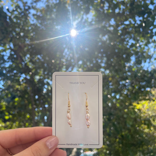 Fresh Wate Pearl Earrings, 18k Gold Plated, Fish Hook Earring, Handcrafted Pearl Jewelry, Pearl dangle Earring, Elegant, Timeless, Natural