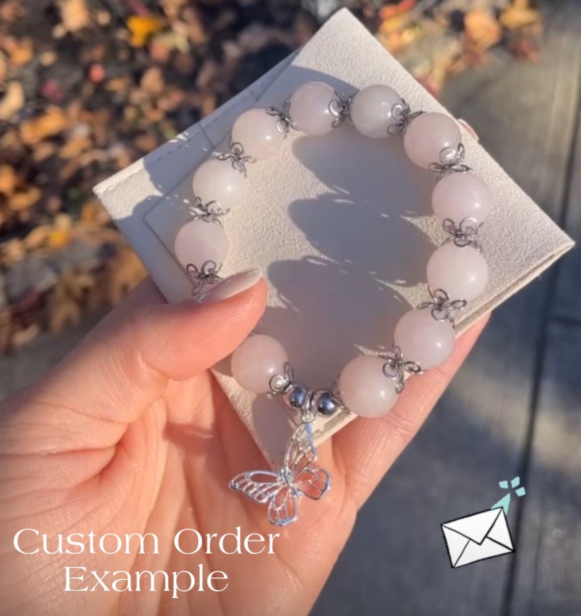 Rose Quartz Zodiac - Natural 12 mm Gemstone Bracelet